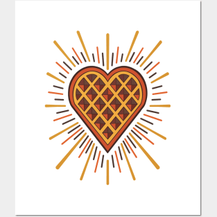 small heart shaped norwegian waffle Posters and Art